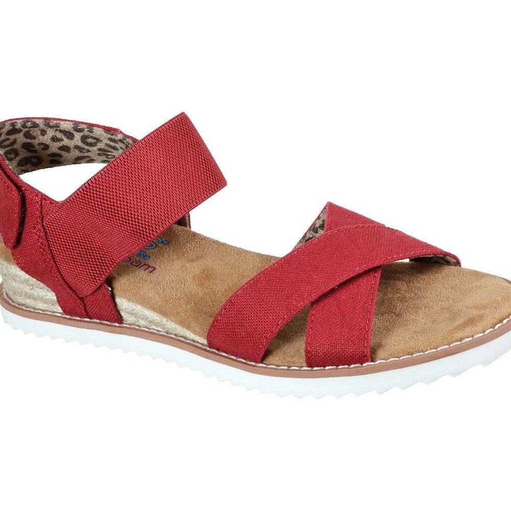 Bobs from Skechers Memory Foam Red Sandal Sz 8.5